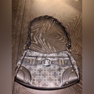 Rosetti Gray and Black Patterned Shoulder Bag